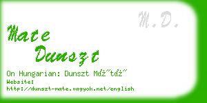 mate dunszt business card